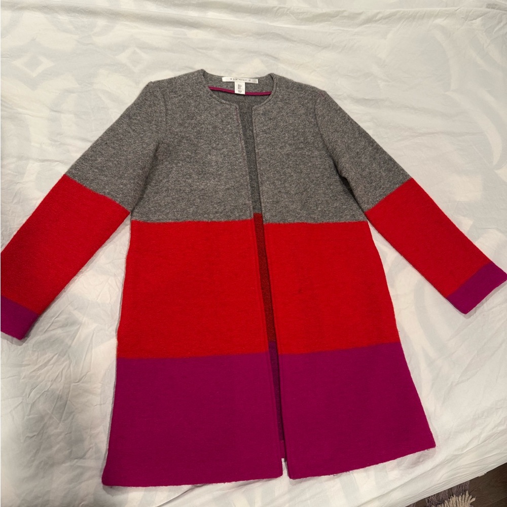 Max Studio Multicolor Open Front Cardigan - Picture 2 of 6